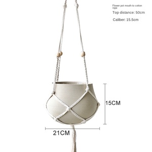 Vaso in Ceramica da Appendere <span class=keywords><strong>per</strong></span> Casa, Traspirante e Resistente alla Corrosione, Stile Nordico, <span class=keywords><strong>per</strong></span> <span class=keywords><strong>Piante</strong></span> Verdi e Fiori da Balcone, Vaso <span class=keywords><strong>per</strong></span> Clorofite - Product Image 2