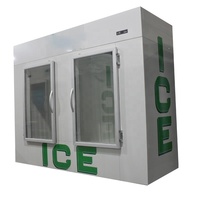 Grand réfrigérateur vertical à deux portes avec système de refroidissement par ventilateur pour usage commercial