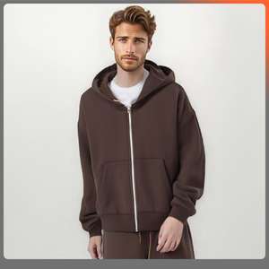 Chaqueta con cremallera 360G suéter con capucha Retro lavado Sudadera con capucha de calle gruesa con cremallera de alta calidad Vintage Zip up sudaderas con capucha prendas de vestir exteriores - Product Image 2