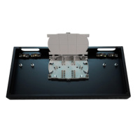 Untuk Rak yang Dapat Dipasang di Rak, 48 Core LC 24 Port 1U Cold-rolled Wiring Board OM2 Multimode Optical Fiber Terminal Box Patch Panel Cina