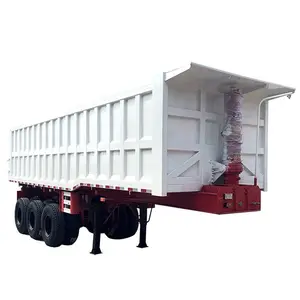 JINQIAO 3-Axle Semi U Type 60 Tons End Dump Truck Trailer