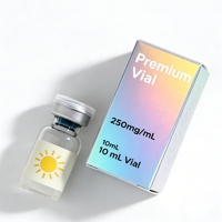 Kits de flacons de peptides avec logo personnalisé imprimé, étiquettes et boîtes en carton pour flacons individuels de 1 ml, 3 ml, 10 ml