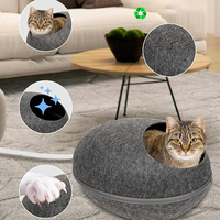Lit pour chien portable et lit pour chat grotte amovible lavable en feutre de laine Design compact pour bureau dortoir utilisation hivernale boîte emballage