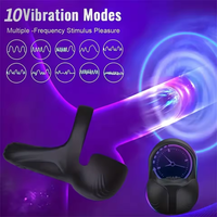Penisring-Vibrator für Männer Kabelloser Hodenstimulator Fernbedienung Eichel-Massagegerät Masturbator Sexspielzeug 18+ Hergestellt in Festland-China