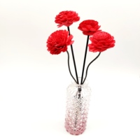 Diffuseur de parfum en roseaux, fleurs artisanales en bois de sola rouge, vente chaude, 4-4,5 cm, 6 cm