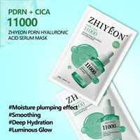 Masques faciaux hydratants et raffermissants en feuille d'acide hyaluronique avec logo personnalisé, masque sérum raffermissant PDRN à l'acide hyaluronique