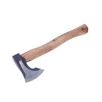 Hache tactique de survie en acier à haute teneur en carbone forgé à la main avec manche en bois durable pour le camping, la chasse et les aventures en plein air