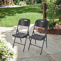Chaise et table d'extérieur en plastique au design moderne, tube de 22*1,0 mm, style bois, pliables, pour hôpital, hôtel, entrée et villa