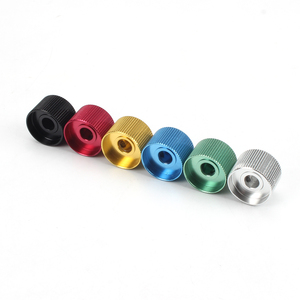 सफेद सूचकांक Knurled एल्यूमीनियम घुंडी, नापने घुंडी, रोटरी स्विच घुंडी - Product Image 4