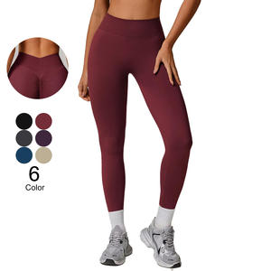 Legging de yoga athlétique Tik Tok V pour femmes, vêtements de sport de qualité supérieure, sans couture, tie-dye, taille haute, pantalon de yoga avec effet push-up, vêtements de sport - Product Image 1