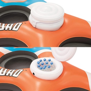 Flotteurs gonflables avec porte-boissons, flotteur à quatre tubes pour adultes, flotteur de piscine pour quatre personnes - Product Image 3