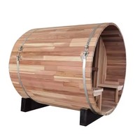 Kayu cemara merah Kanada padat baru ruang Spa mandi Sauna kering luar ruangan barel Sauna