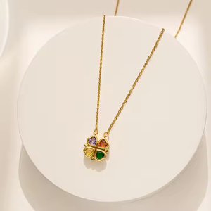 Collar de Trébol de Cuatro Hojas para Mujer, Diseño de Nicho Transformable, Joyería de Moda con Temperamento, Venta al por Mayor - Product Image 4