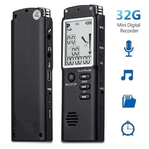 เครื่องบันทึกเสียงดิจิตอลขนาดเล็ก T60 32GB พร้อมจอ LCD ปากกาบันทึกเสียงแบบ USB เล่นไฟล์ MP3 ได้ เปิดใช้งานด้วยเสียง เหมาะสำหรับการประชุมและการบรรยาย - Product Image 1