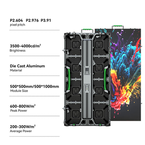 Mur vidéo LED suspendu D‑King P3.91 en aluminium moulé sous pression 500x500mm 500x1000mm IP65 étanche pour scène, concert, événement - Product Image 2