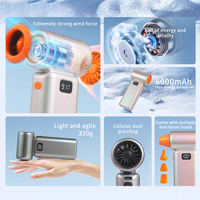 Ventilateur portable puissant à turbine avec affichage numérique AntarcChill, petit souffleur d'air électrique, mini ventilateur portable