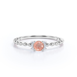 Anello di fidanzamento con pietra solare della fabbrica di gioielli anni 925 Shopping Online per anelli di promessa di pietre preziose per il matrimonio e la festa - Product Image 4