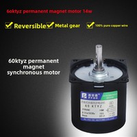 Moteur AC 60KTYZ 220V, micro-moteur à vitesse lente, 14W, moteur synchrone à aimant permanent avec engrenages