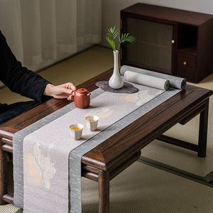 Tapete de Té de Fibra Estilo Chino Guanlan 120x60cm Antideslizante y Aislante del Calor para Ceremonia del Té y Uso Doméstico - Product Image 5