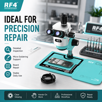 Kit de microscope trinoculaire RF4 71P avec boîtier d'intégration FIS pour l'imagerie 4K, idéal pour la réparation de téléphones mobiles et l'enseignement en direct