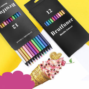 <span class=keywords><strong>Brutfuner</strong></span> éternel huileux et soluble dans l'eau coloré 120 avec crayon en bois noir ensemble de crayons de couleur à plomb coloré enfants - Product Image 2