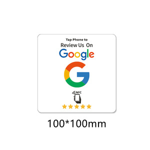 การ์ดรีวิว Google Business แบบวงกลม ขนาด 10 ซม. ทำจาก PVC กันน้ำ ชิป 215 ความถี่ 13.56MHz NFC สำหรับเก็บข้อมูลความคิดเห็น - Product Image 3