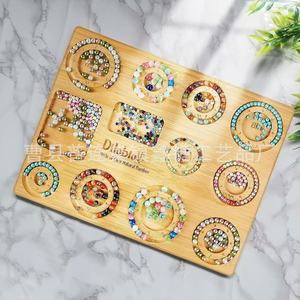 Wooden Beaded Bracelet Board Bamboo Color Customizable Jewelry Tray For Home Use - Product Image 4