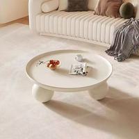 Table basse nordique moderne crème, durable, écologique, style simple et luxueux, panneau pour petit appartement, matériau de revêtement, Internet