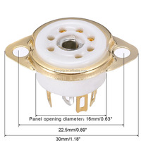 Conector Adaptador GZC7-F de 7 Pines para Montaje en Chasis, Protector de Tubos de Vacío, Compatible con 6X4 6Z4 EC92 6AU4 EF94 6K4 6J1