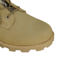 Sepatu Taktis Warna Pasir untuk Misi Khusus & Sepatu Tempur Bahan Kulit Sapi Sol Karet