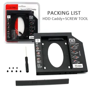 Penjualan langsung dari pabrik Laptop plastik Hdd penutup Caddy 9.5mm 12.7mm 2.5 inci SATA Usb 3.0 Hdd penutup Caddy Laptop