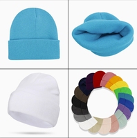 Bonnet tricoté uni 60 couleurs personnalisable, bonnets chauds d'extérieur avec cache-oreilles en gros, bonnet uni en acrylique pour hommes et femmes
