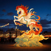 Décoration lumineuse LED Cheval Volant pour festivals, expositions, décors de scène et vitrines
