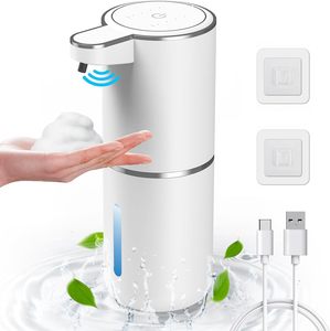 Distributeur de savon mural, 4 niveaux réglables, liquide, mains libres, rechargeable par USB - Product Image 1