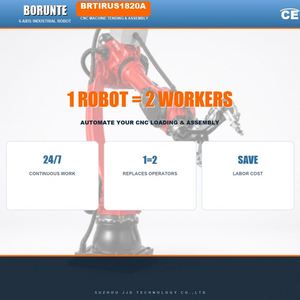 Bras robotisé Borunte BRTIRUS1820A à 6 axes, portée de 1850 mm, charge utile de 20 kg, insertion de tubes en acier CNC, précision de 0,05 mm, 380 V triphasé, CE IP54 - Product Image 5