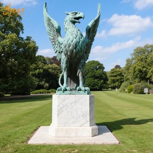 D & Z fonderia Design e fusione enorme parco all'aperto famosa scultura in ottone classico bronzo statua di grifone con ala - Product Image 2