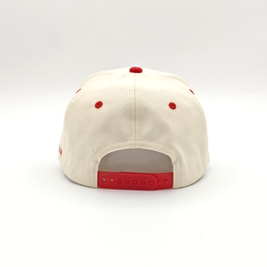 หมวกแก๊ปปักโลโก้สั่งทำขายส่ง หมวกแฟชั่น 5 แฉก สองสี ปีกโค้ง ทรง Trucker ลาย Dobby Argyle ลายผลไม้ - Product Image 5