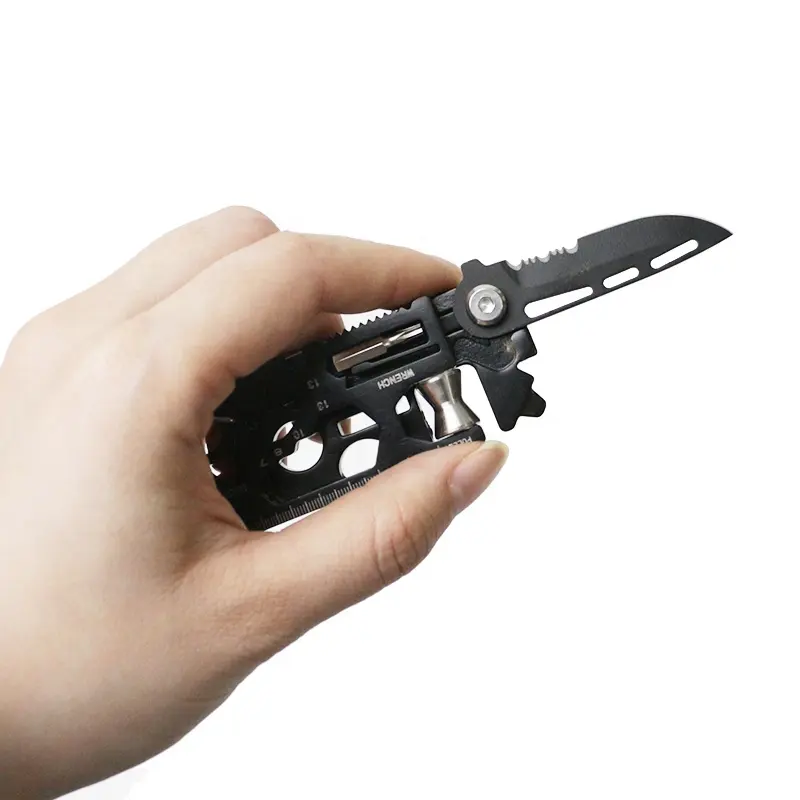 Cacciavite portachiavi coltello da tasca coltello pieghevole all'ingrosso Multitool in acciaio inossidabile Multi strumento chiave, strumento portatile formato carta di credito