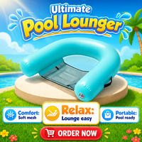 Fauteuil flottant gonflable pour piscine, hamac aquatique, chaise longue pour adultes, flotteur de piscine en PVC, chaise longue pour lac, plage, fête aquatique d'été