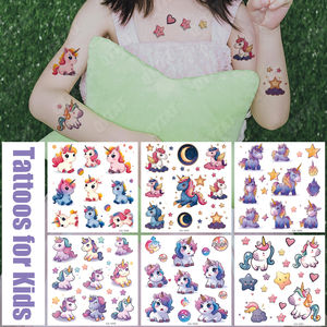 Nuevos diseños lindos mariposa estrellas Luna animales marinos flor cuerpo impermeable colorido cara falsa brillo niños <span class=keywords><strong>tatuaje</strong></span> temporal - Product Image 2