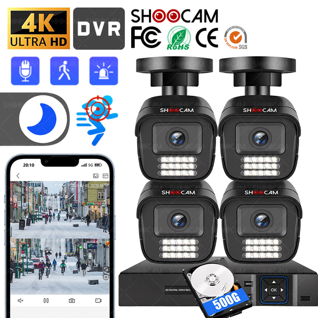 5MP 4k Ip Camera Smart Home Dvr Outdoor Camera Wifi Wireless Night Vision Security Ai Cctv Cameras with Artificial Intelligence