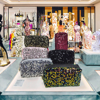 Vente en gros de grande capacité à la mode pour femmes portable pour trousse de toilette paillettes paillettes fermeture éclair stockage de voyage sac cosmétique