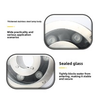 Lampes LED Extérieures pour Piscine en Acier Inoxydable IP68 Paysage Blanc Chaud avec Télécommande DC 12V Angle de Faisceau de 180°