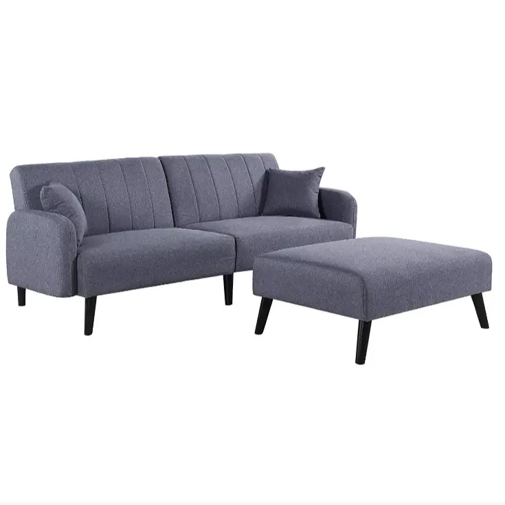 سرير أريكة فاخر ألماني متعدد الاستخدامات عالي الجودة على شكل حرف L مع جانب متدلي
