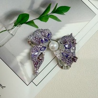 Broche Papillon HB en Perle d'Eau Douce Blanche de Grade AAA, Plaqué Argent de Luxe, Bijou Élégant pour Femme, Épingle de Revers pour Mariage et Vêtement