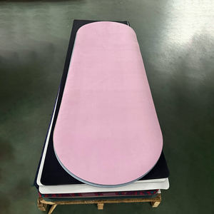 Estera de <span class=keywords><strong>Yoga</strong></span> ondulada ovalada Tpe Pu ecológica de fibra de coco Natural sostenible verde con impresión de logotipo personalizado de calidad superior con correa - Product Image 3