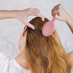 Brosse démêlante mini personnalisée avec logo, brosse démêlante de poche, ensemble de peignes pour enfants, pour cheveux bouclés, humides ou secs, brosse anti-nœuds - Product Image 4