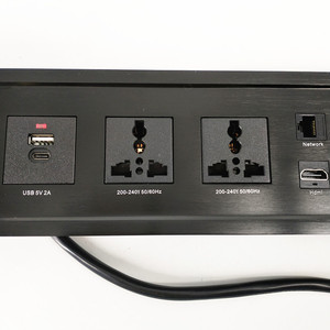 Prise de courant universelle dissimulée pour table de conférence, chargeur sans fil, connexion de table coulissante avec port de charge USB-C - Product Image 4