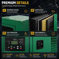 Générateur diesel silencieux 60 kVA, puissance de pointe 48 kW, moteur diesel insonorisé, triphasé 60 Hz 400 V 1800 tr/min, démarrage électrique DC