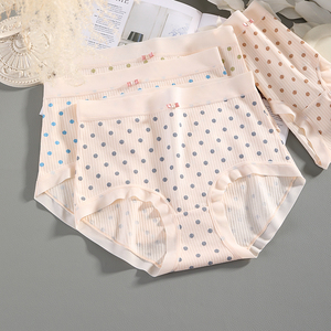 Celana Dalam Wanita Katun Berkualitas Tinggi Motif Cantik Dengan Pita Lembut Bernapas Ringan Celana Dalam Model Tinggi Ukuran Besar - Product Image 4